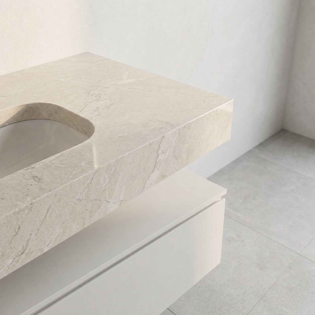 Encimera y tapa de baño