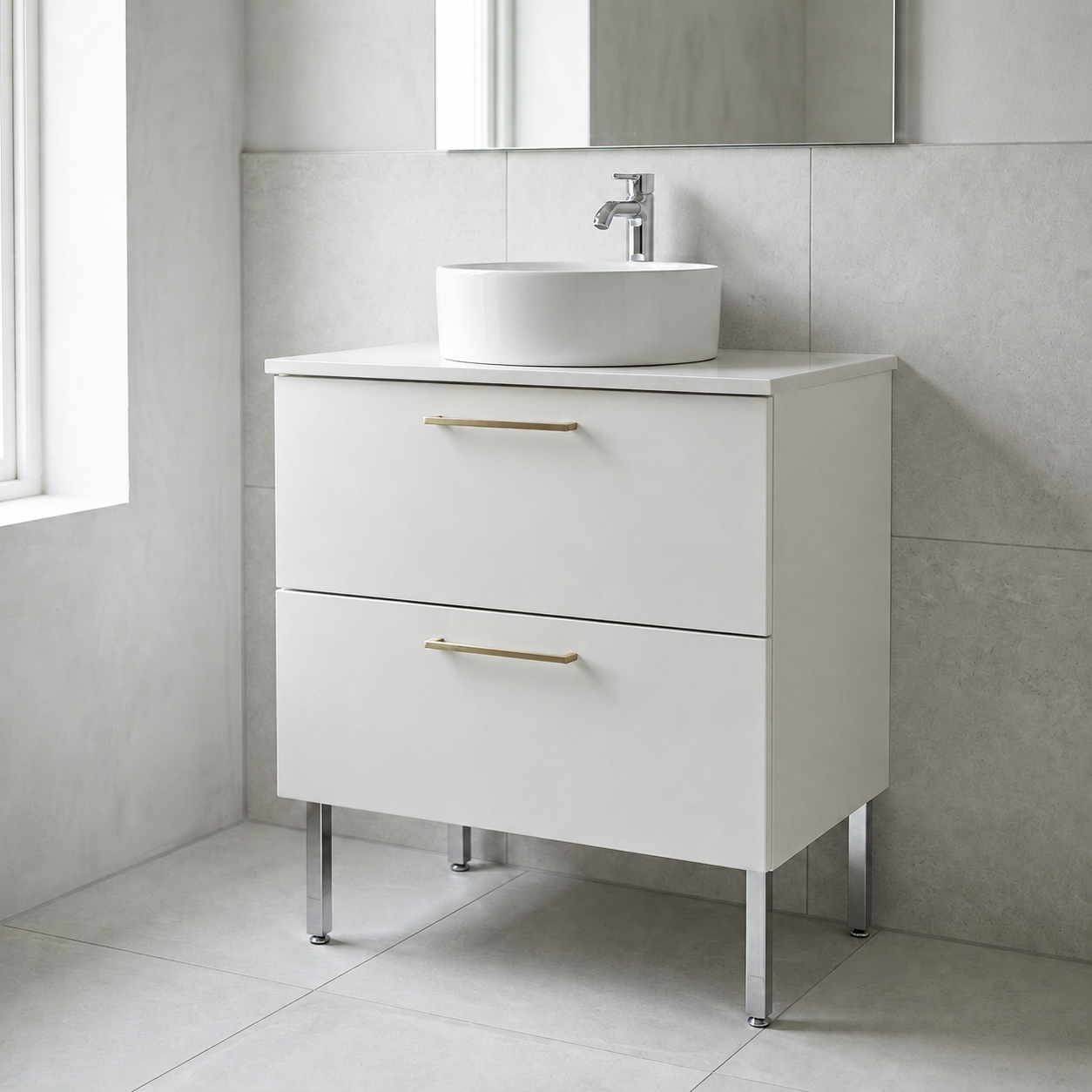 Mueble de baño con patas